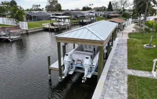 Custom Boathouse Installation Project in Melbourne, Florida and Surrounding Areas
